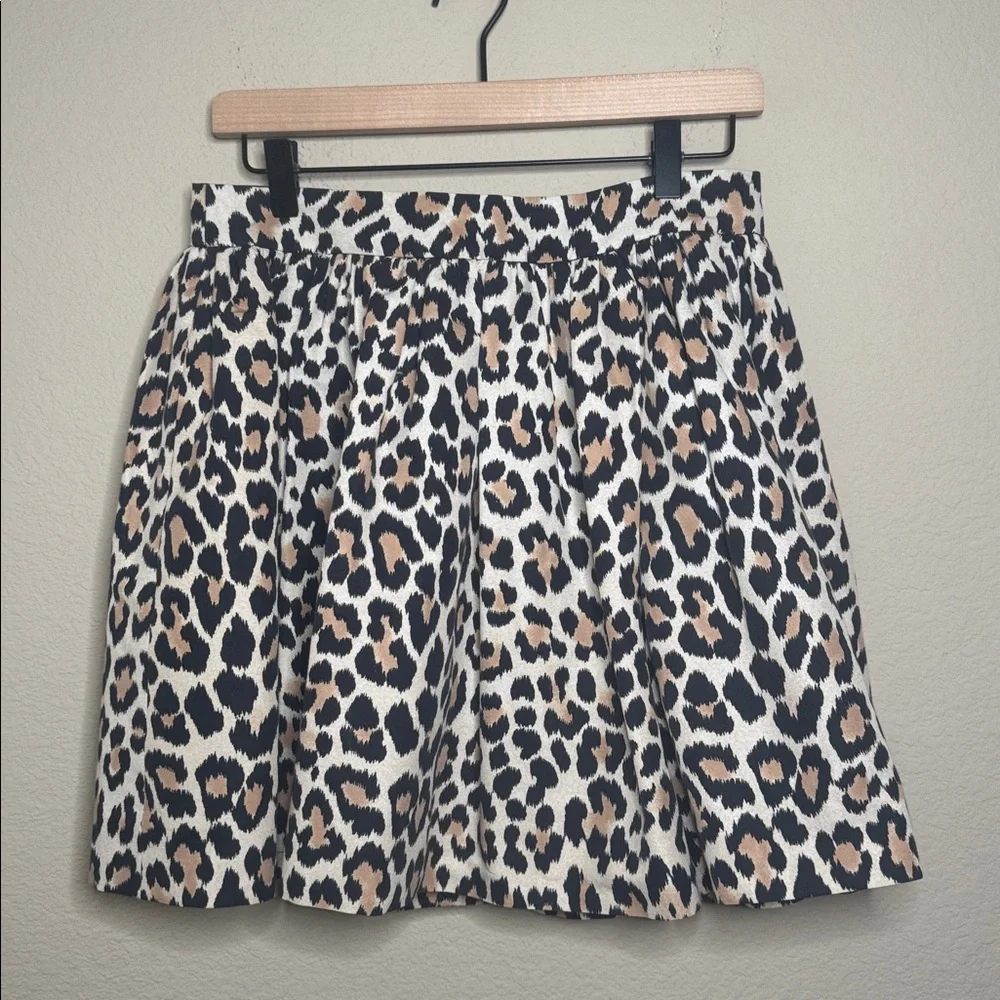 Kate Spade Coreen‎ Skirt the Rules Leopard Print Mini Skirt Size 8